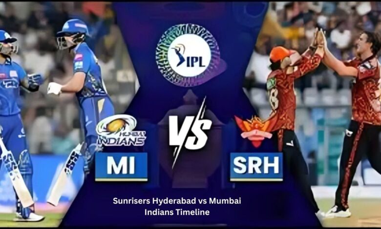 Sunrisers Hyderabad vs Mumbai Indians Timeline